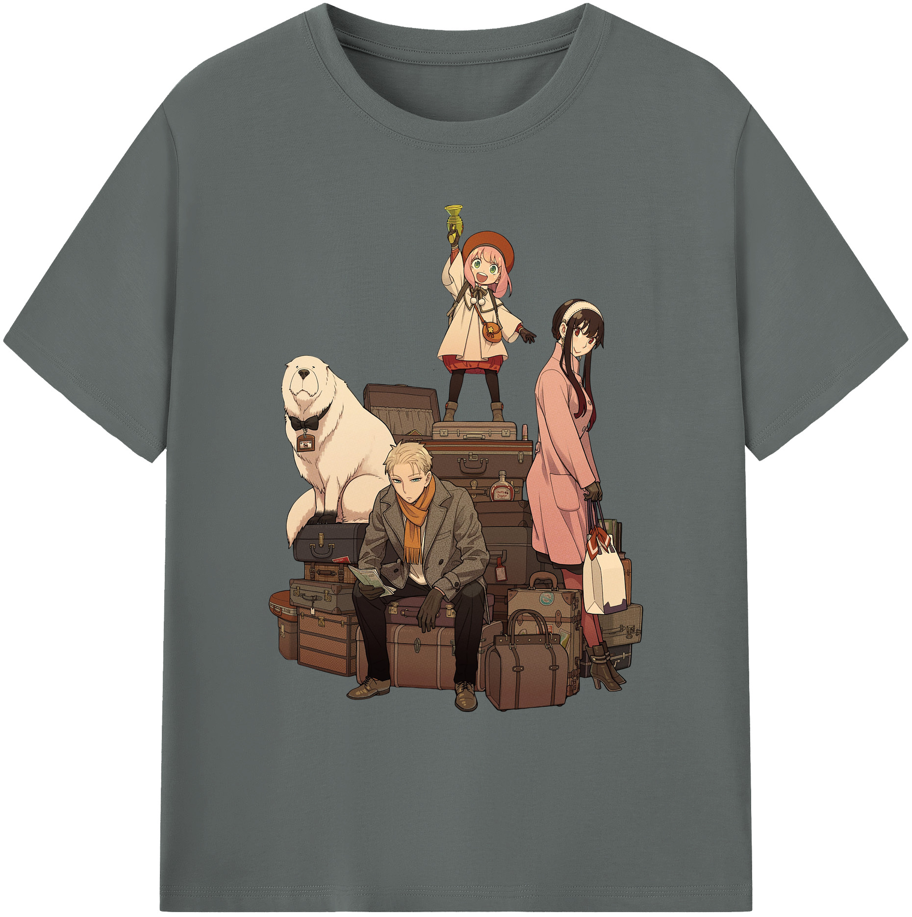 （画像用） SPY×FAMILY间谍家家酒 綿100％ メンズ半袖Tシャツ｜肌触りやわらか＆通気性